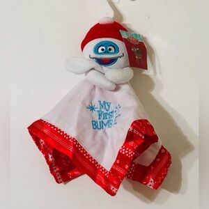 Rudolf The red Nosed Reindeer plush toy rattle My First Bumble security blanket.